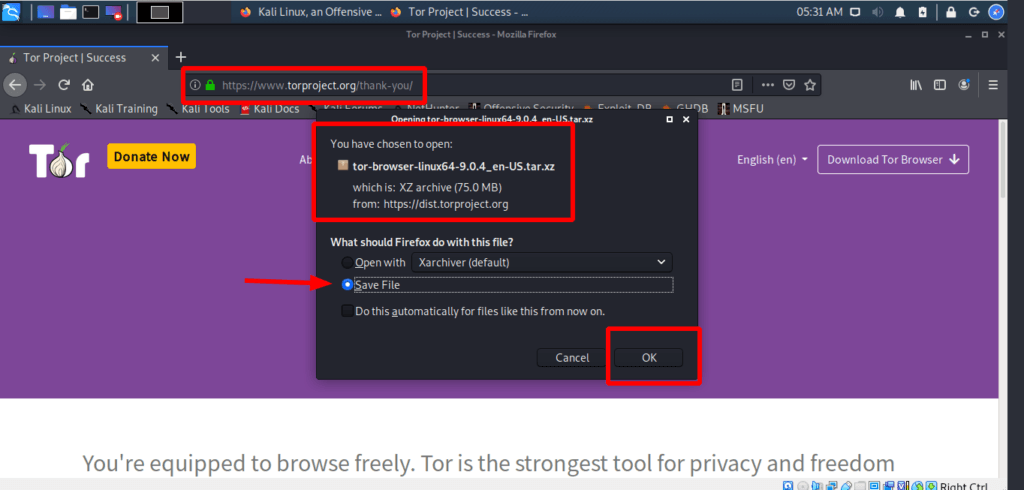 在Windows（Kali）Linux上安装Tor并搜索The Dark Web