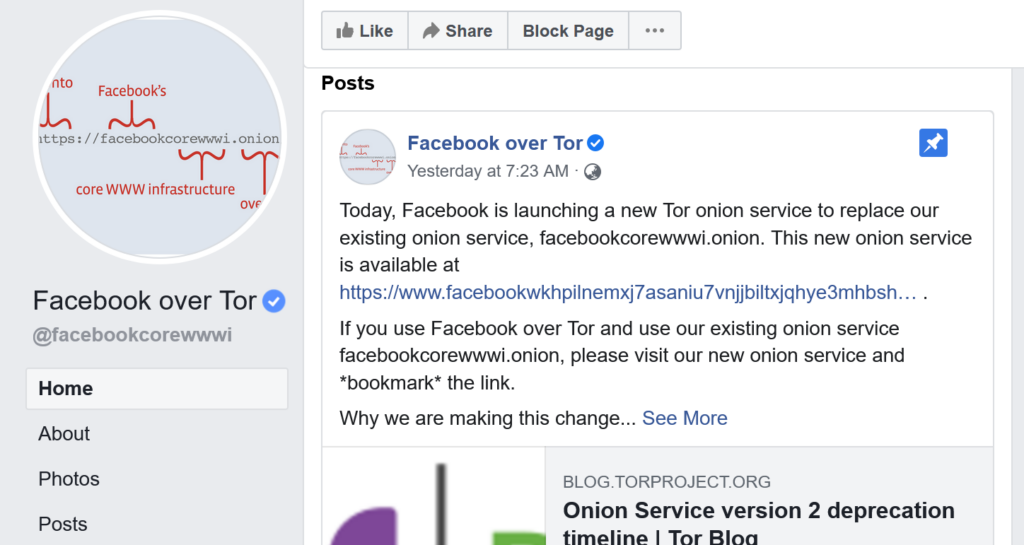 Facebook终于推出新的V3 onion暗网域名