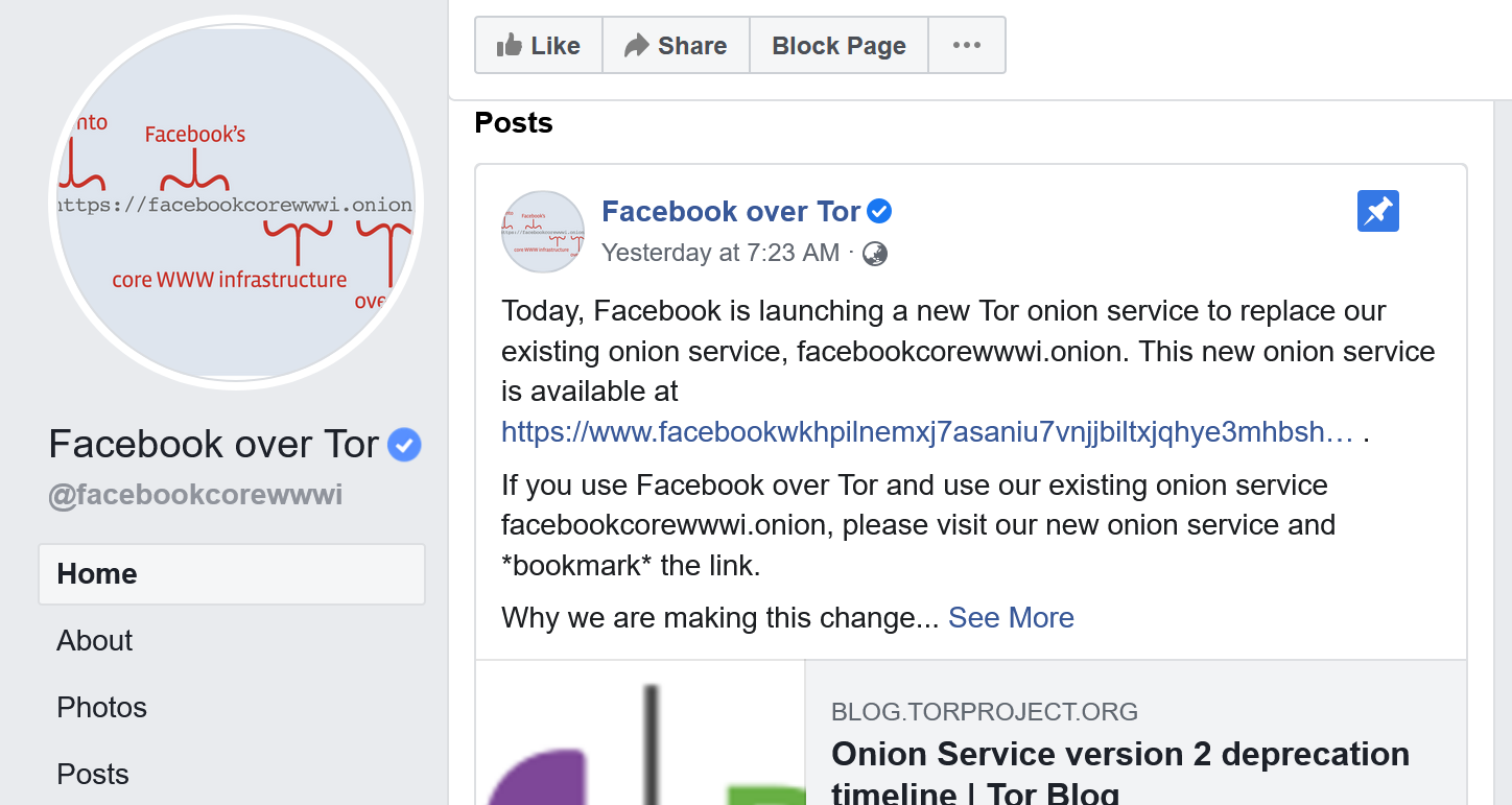 Facebook终于推出新的v3 Onion暗网域名 暗网下