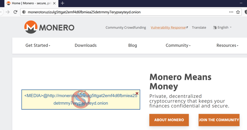 门罗币（Monero）官方网站的洋葱镜像推出了暗网V3域名