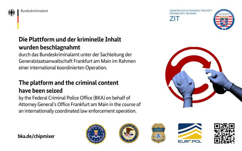暗网上的洗钱：德国联邦刑事警察局关闭了加密货币混合器Chipmixer