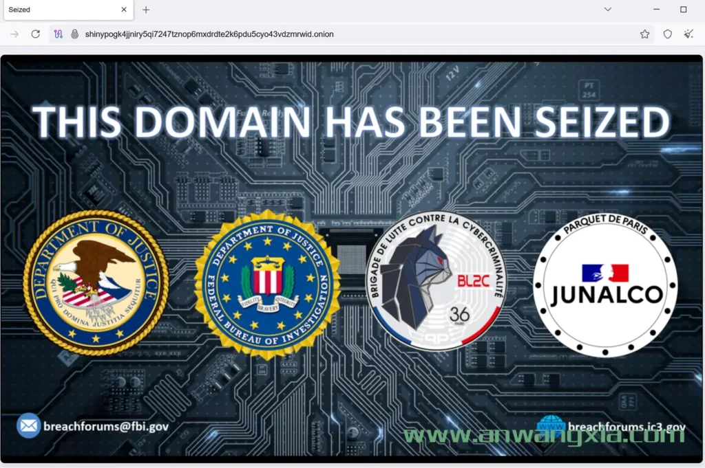 Scattered LAPSUS$ Hunters团伙的暗网网站显示被FBI查封图片，但似乎有点假